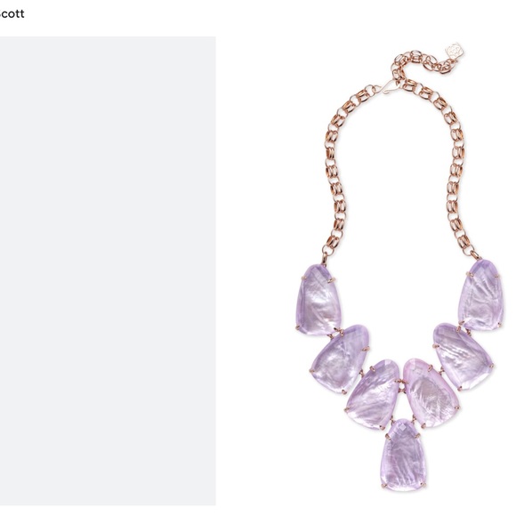 RARE Kendra Scott Lilac Necklace ROSE GOLD. - Picture 5 of 8